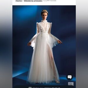 Pronovias Atelier “Comtesse” wedding Gown convertible 2 pc eu42 us10 tailored 6